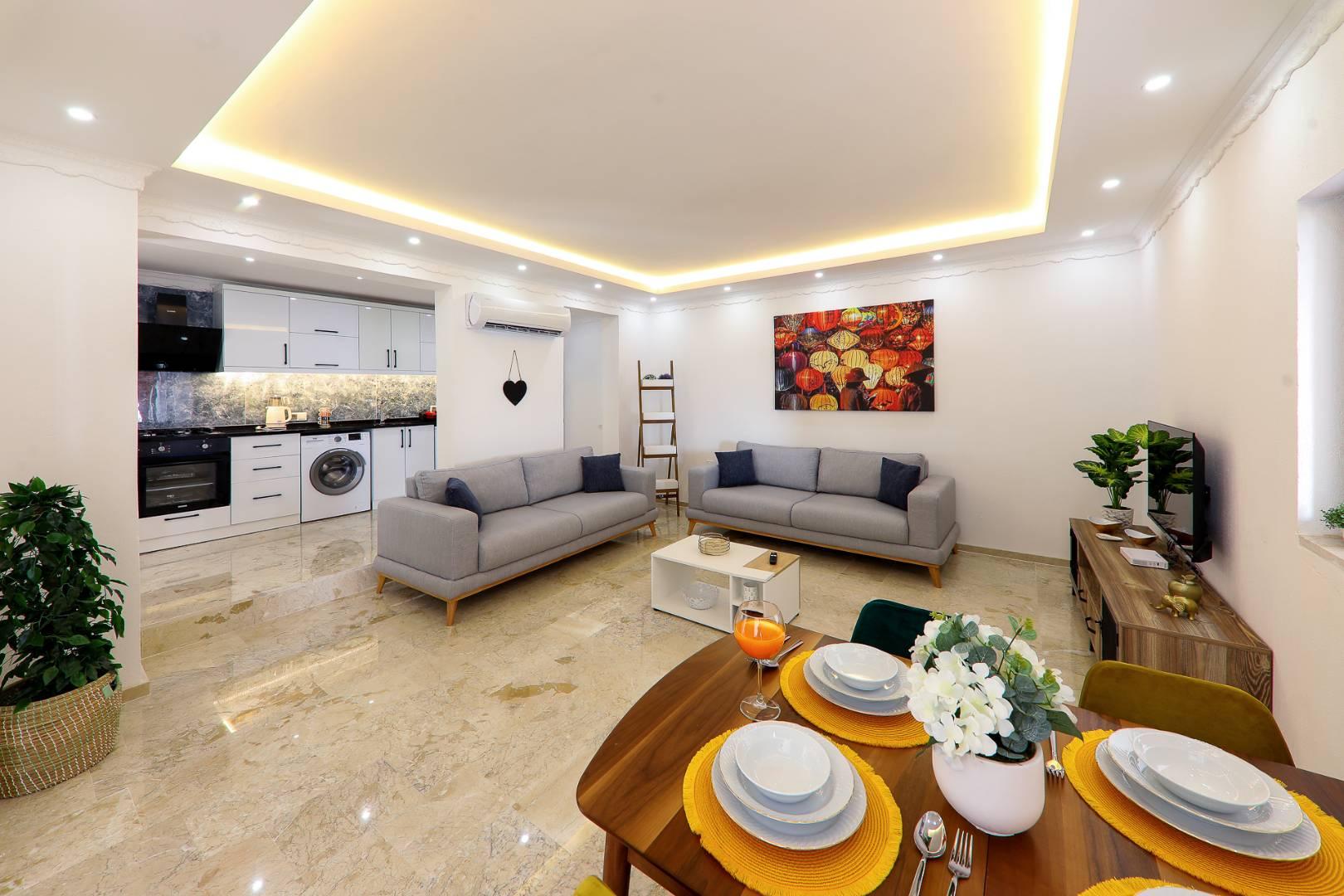 Kaş Bezirgan'da Muhteşem Doğa Manzaralı, Jakuzili, 4 Kişilik Suit-42180