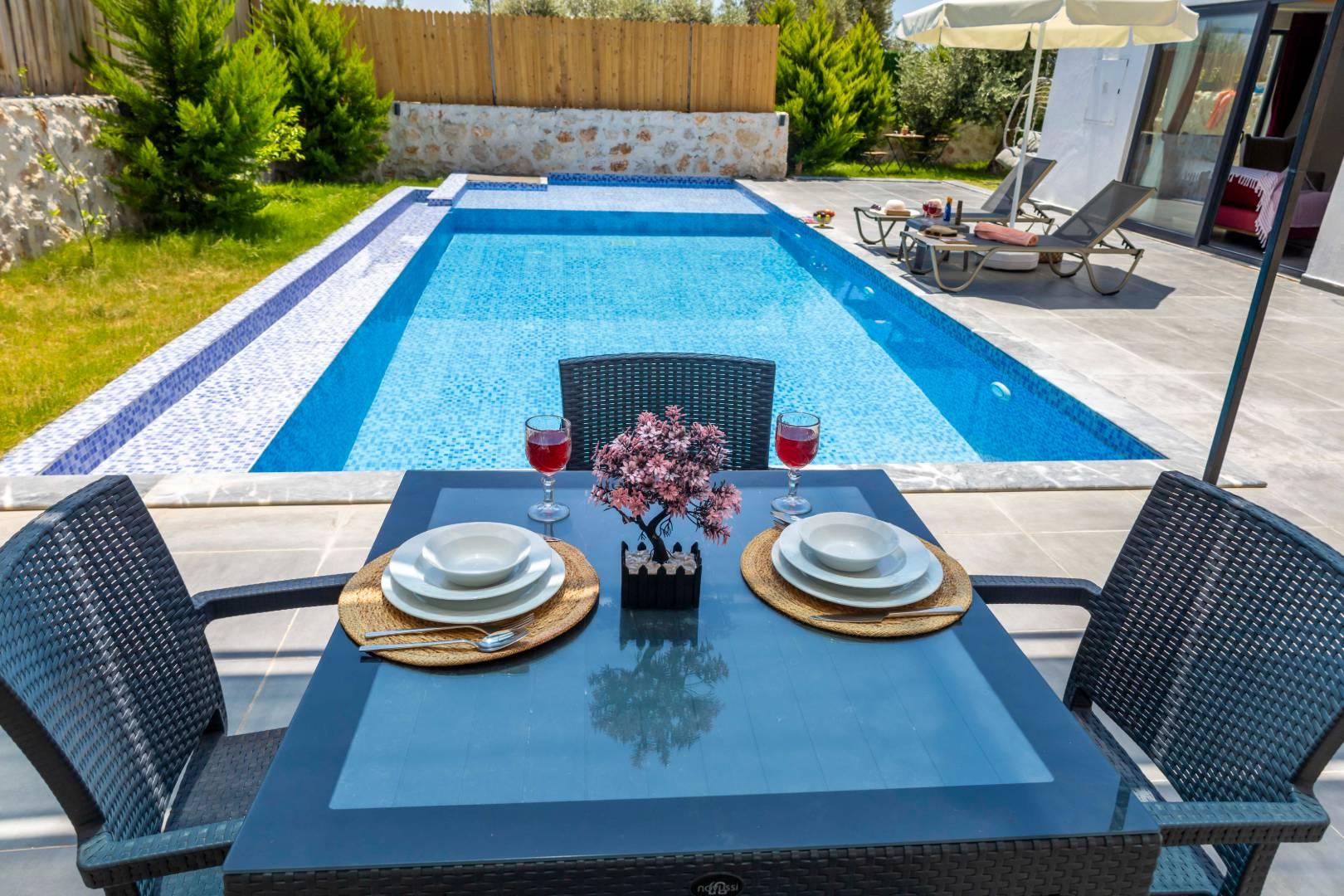 Kaş Çayköy'de Balayı Çiftlerine Uygun, Özel Havuzlu, İkiz Villa-41639