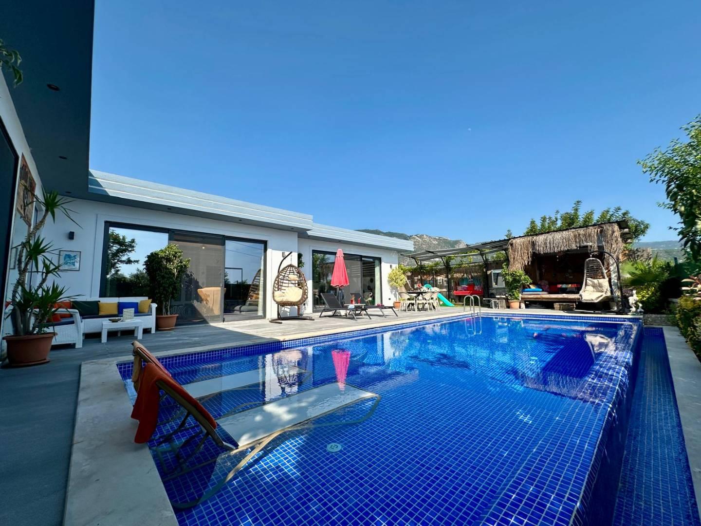 Kaş Çayköy'de Bol Olanaklı, Özel Havuzlu, Saunalı, Jakuzili Villa-42895