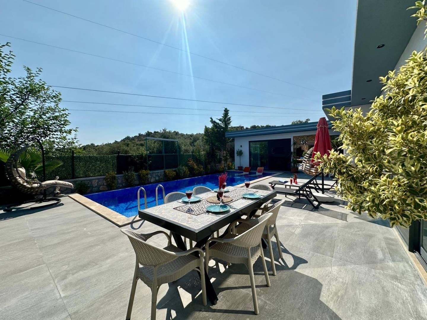 Kaş Çayköy'de Bol Olanaklı, Özel Havuzlu, Saunalı, Jakuzili Villa-42895