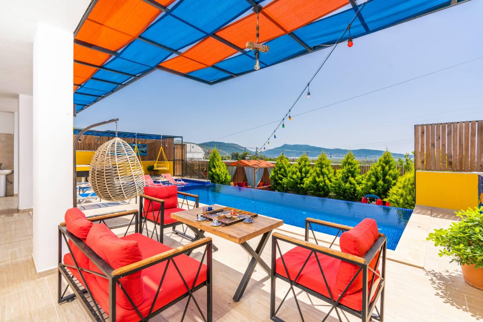 Kaş Çayköy'de Çocuk Oyun Alanlı, Özel Havuzlu, Jakuzili Villa-42398