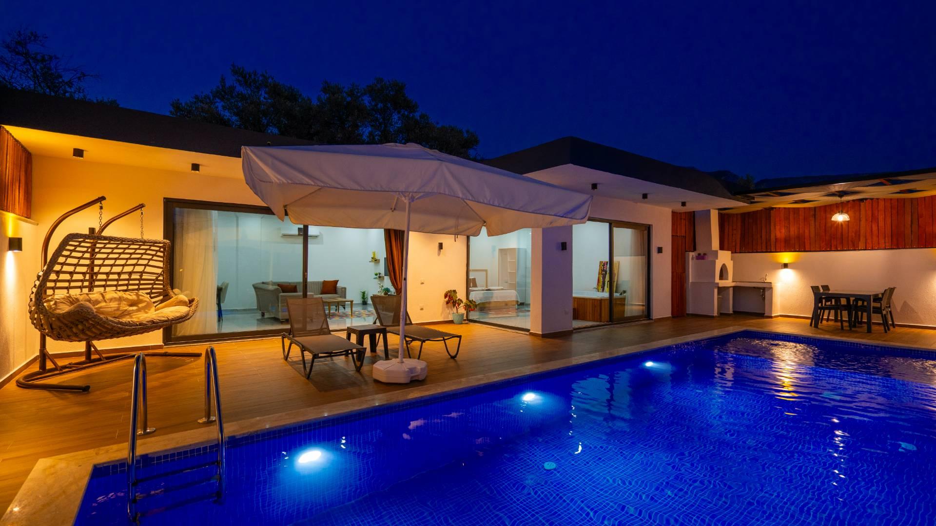 Kaş Çayköy'de Doğanın Kalbinde, Özel Havuzlu, Balayı Villası-43273