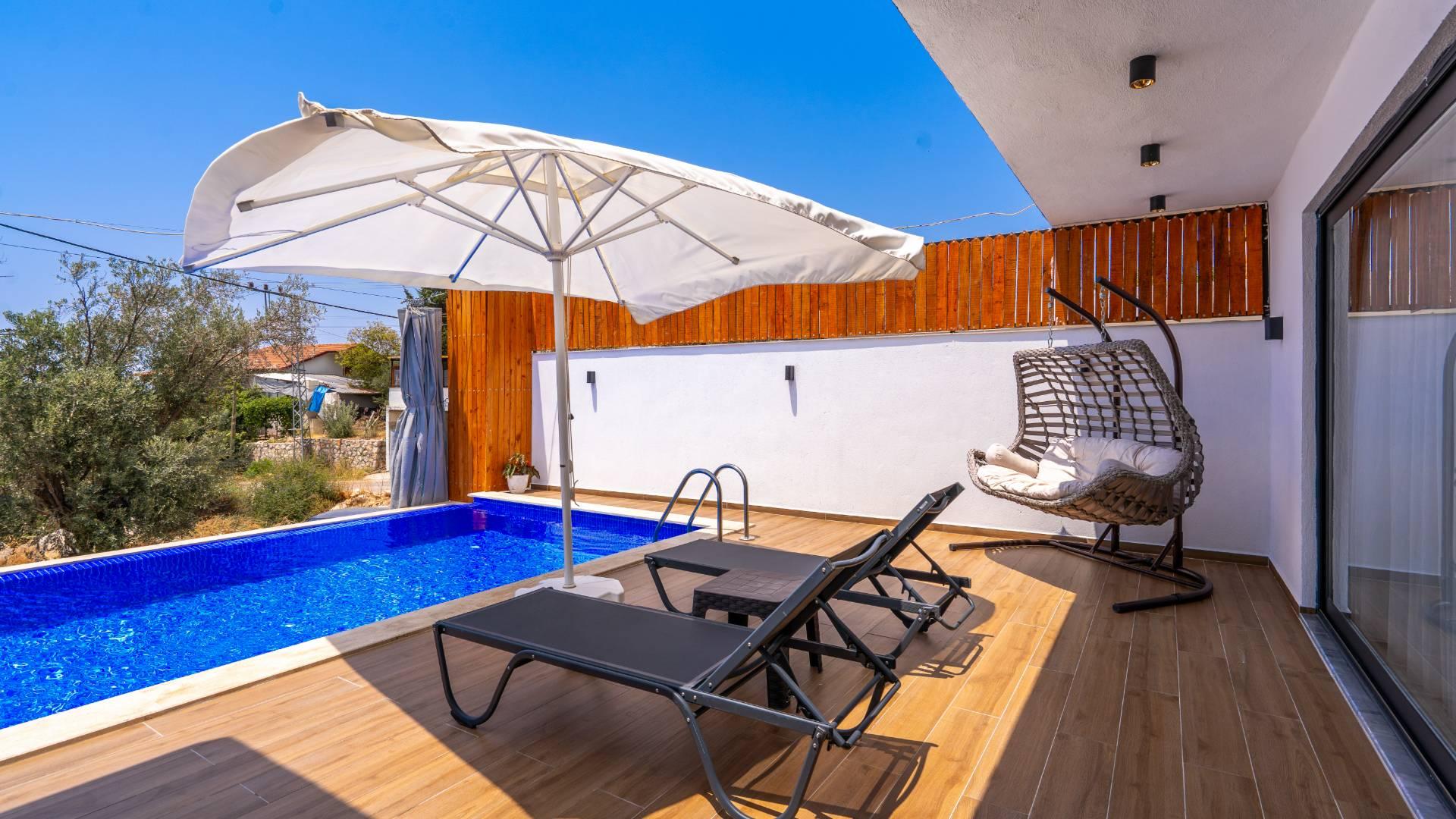 Kaş Çayköy'de Doğanın Kalbinde, Özel Havuzlu, Balayı Villası-43273