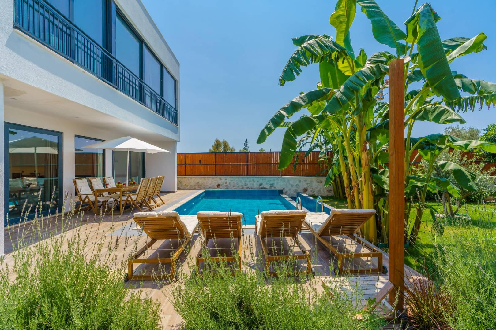 Kaş Çayköy'de Muhteşem Doğada, Özel Havuzlu, Saunalı Villa-42501