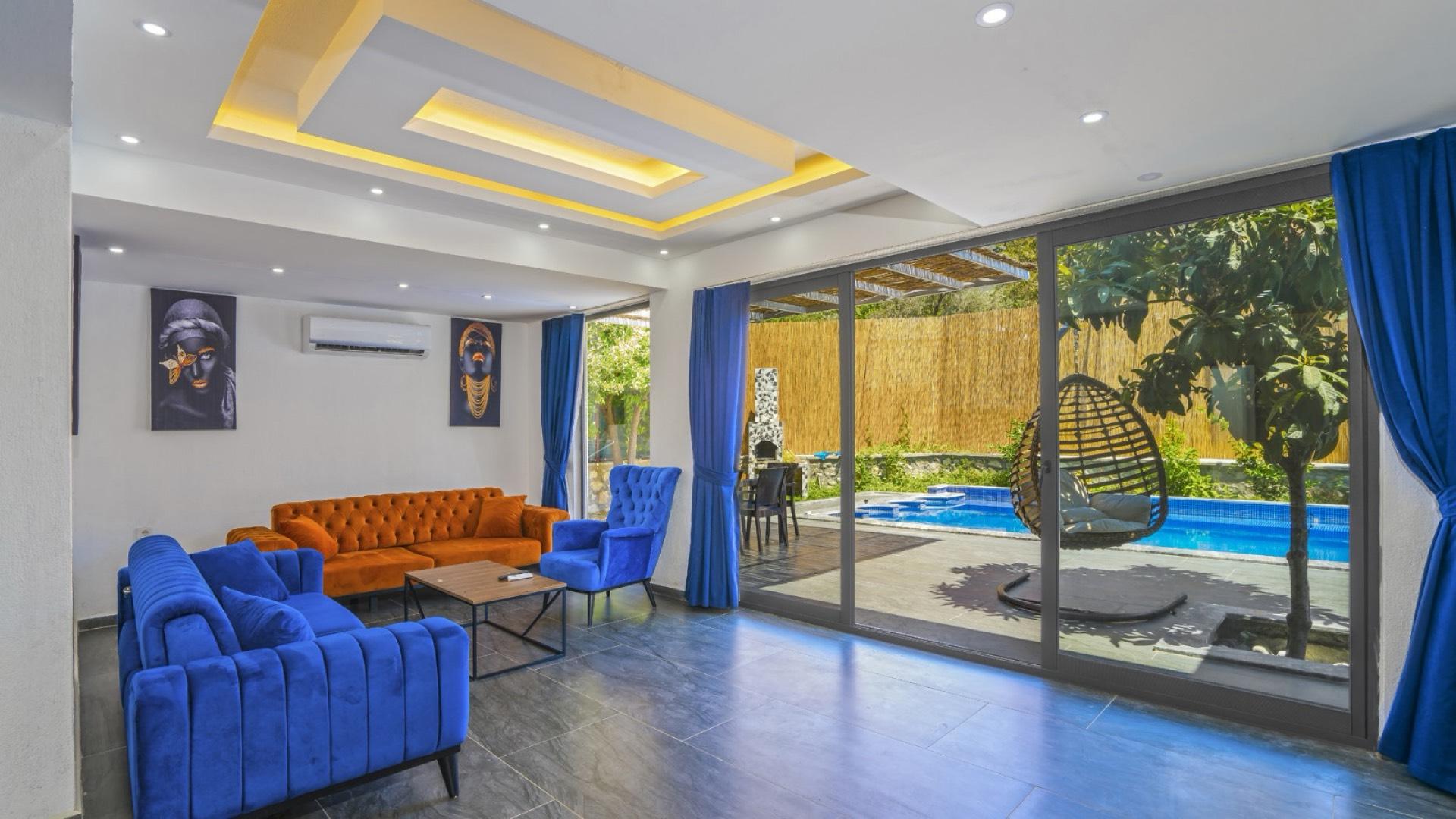 Kaş Çayköy'de Sessiz Konumda, Özel Havuzlu, Balayı Villası-42866