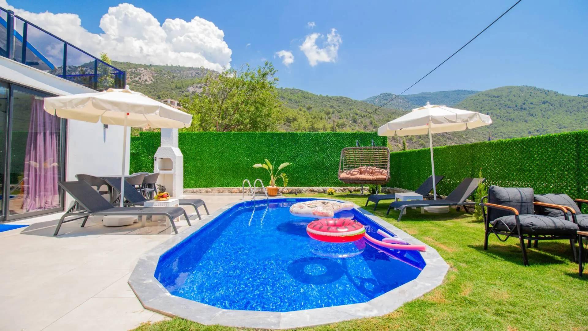 Kaş Çayköy'de Yemyeşil Doğada, Özel Havuzlu, Salıncaklı Villa-41270