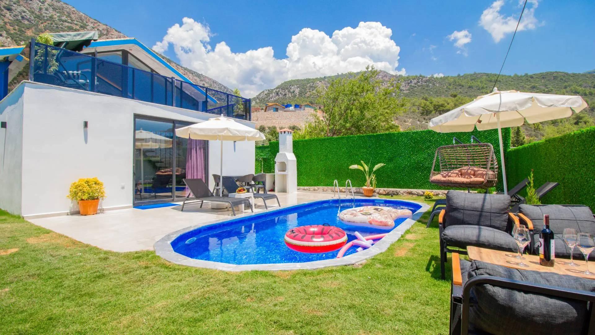 Kaş Çayköy'de Yemyeşil Doğada, Özel Havuzlu, Salıncaklı Villa-41270