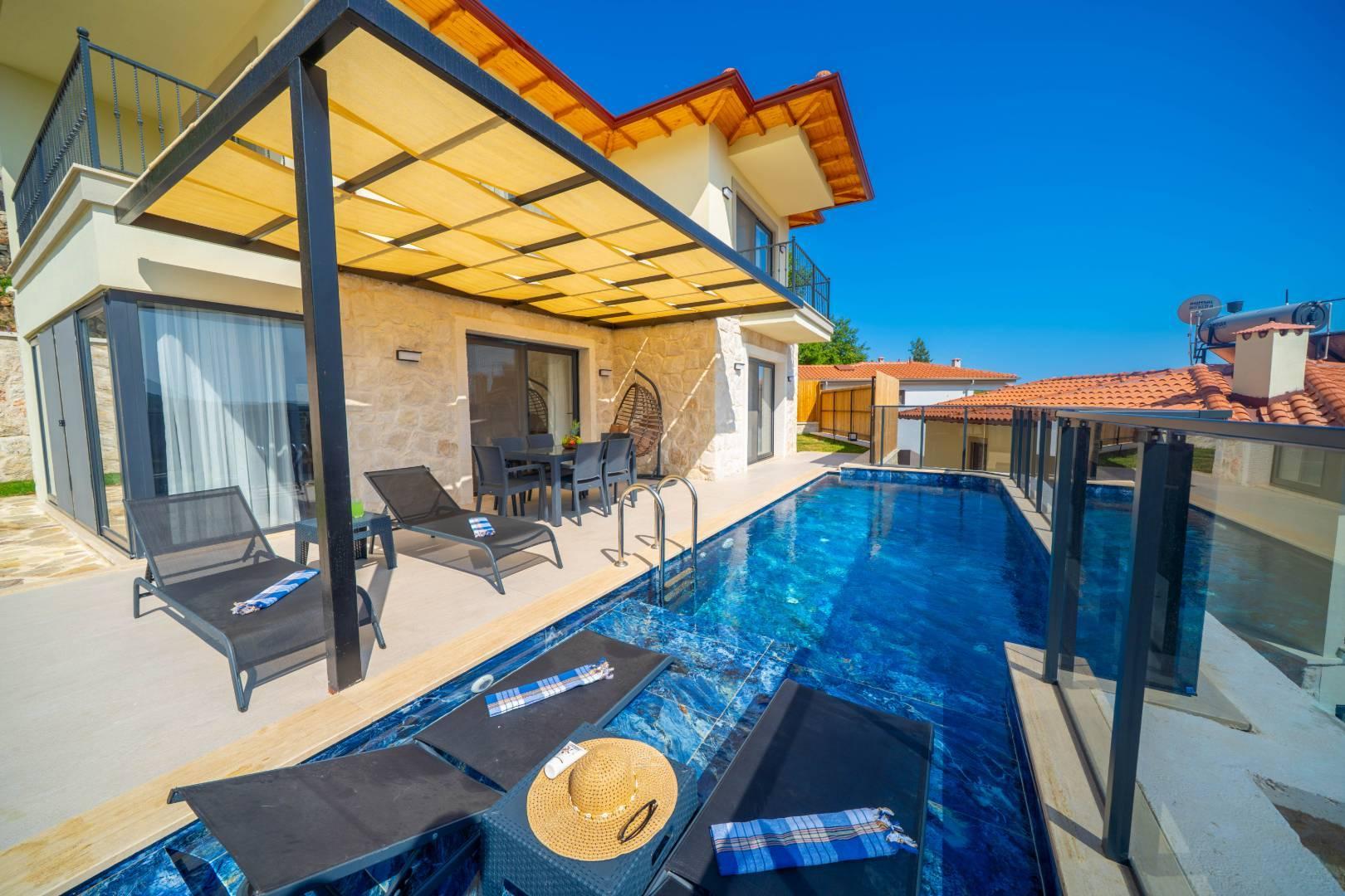 Kaş Çukurbağ'da Huzurlu Doğada, Özel Havuzlu, Jakuzili Villa-43641