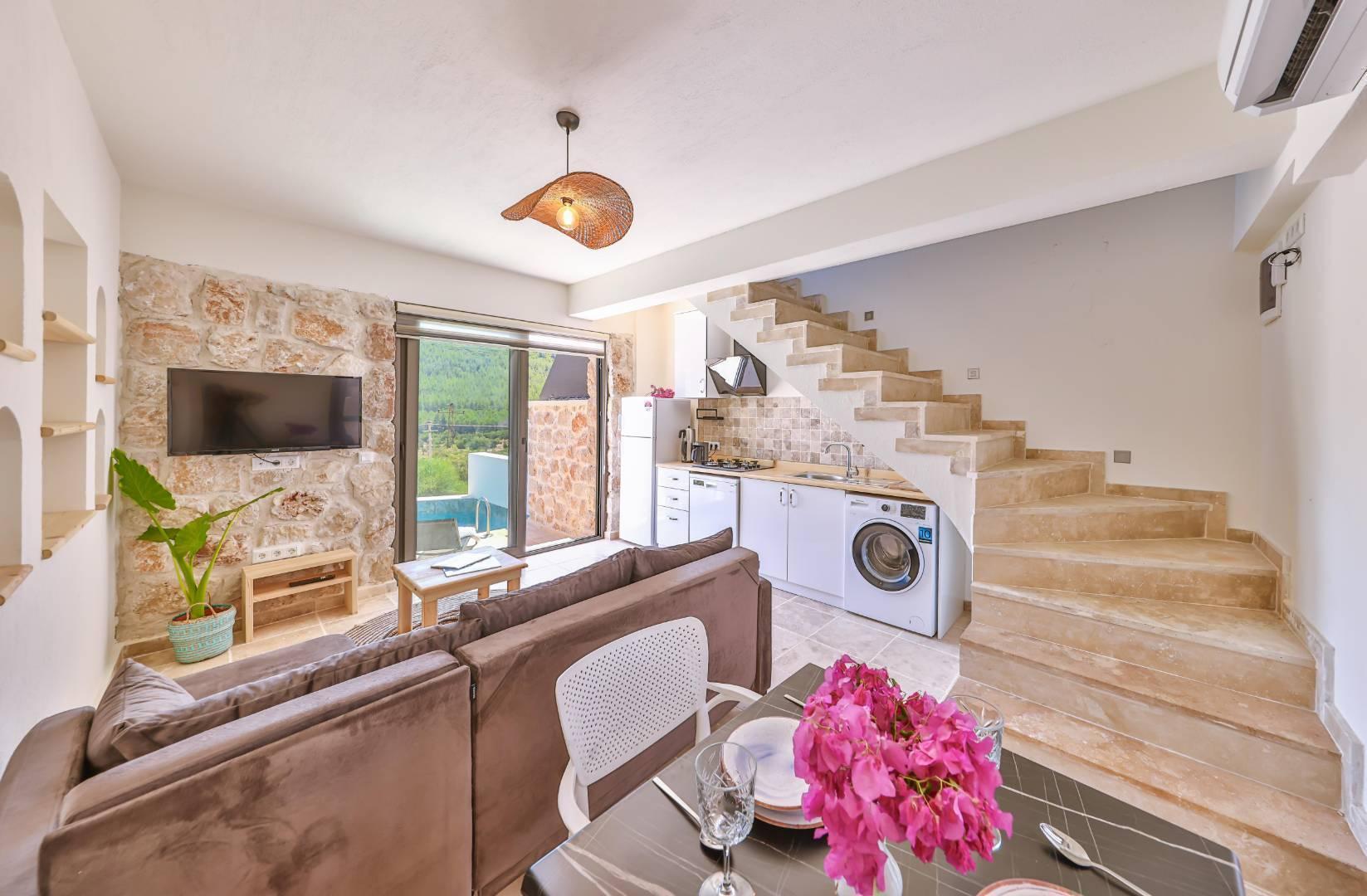 Kaş Çukurbağ'da Otantik Mimarili, Özel Havuzlu, Kiralık Villa-34098