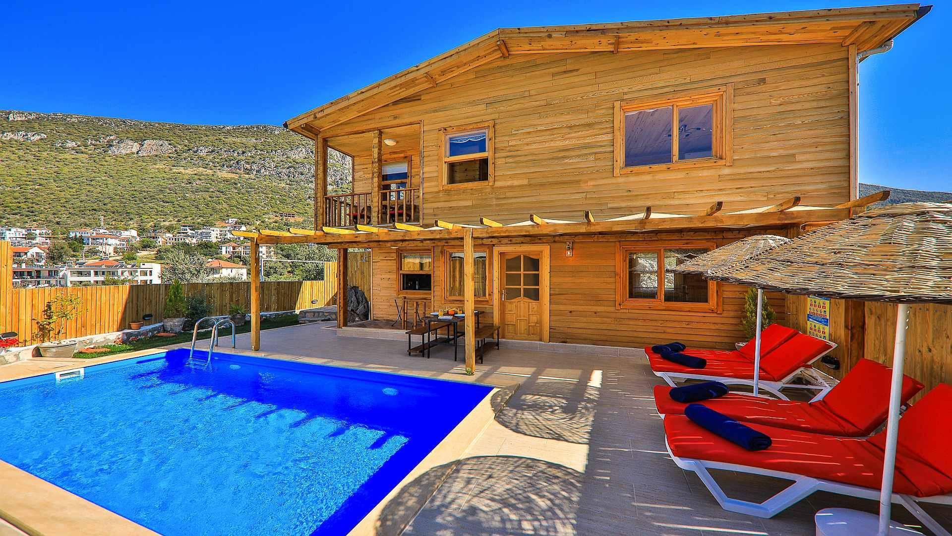 Kaş Gökçeören'de Sakin Konumda, Özel Havuzlu, Ferah Villa-43838