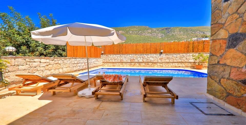 Kaş Gökseki'de Kalabalık Ailelere Uygun, Özel Havuzlu, Kiralık Villa-40078