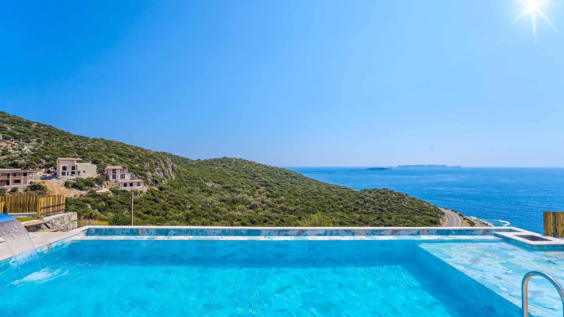 Kaş Gökseki'de Deniz Manzaralı, Özel Havuzlu, Modern Tasarımlı Villa-35113