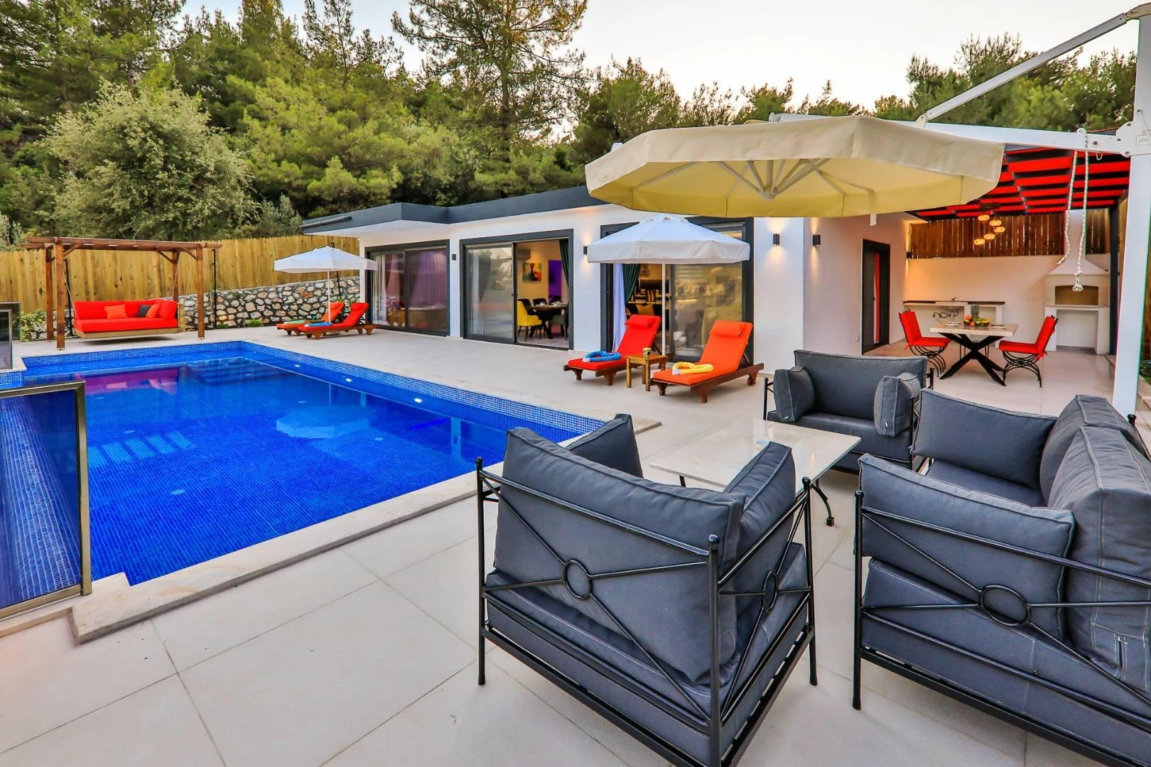 Kaş İslamlar'da Balayı Çiftlerine Uygun, Özel Havuzlu, Şık Villa-41188