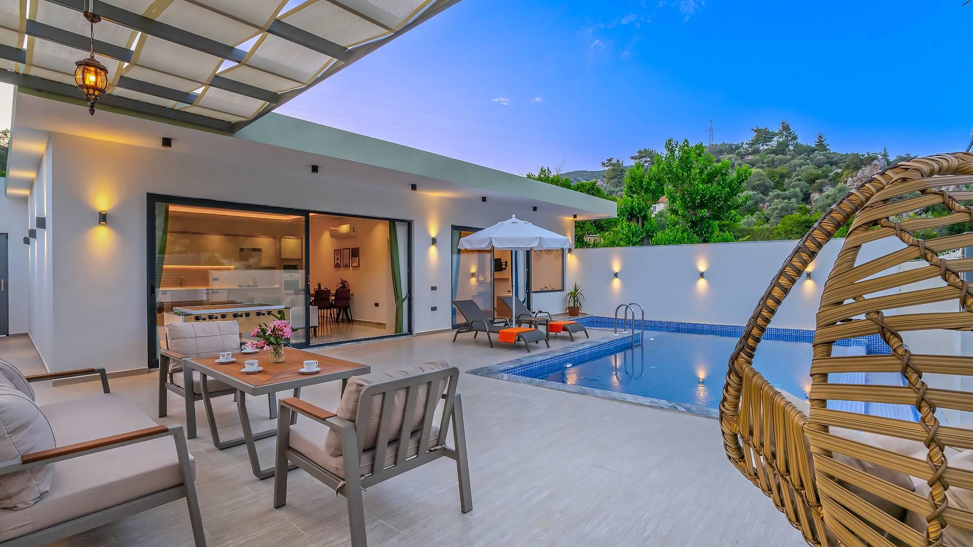 Kaş İslamlar'da Balayı Çiftlerine Uygun, Özel Havuzlu, Jakuzili Villa-43837