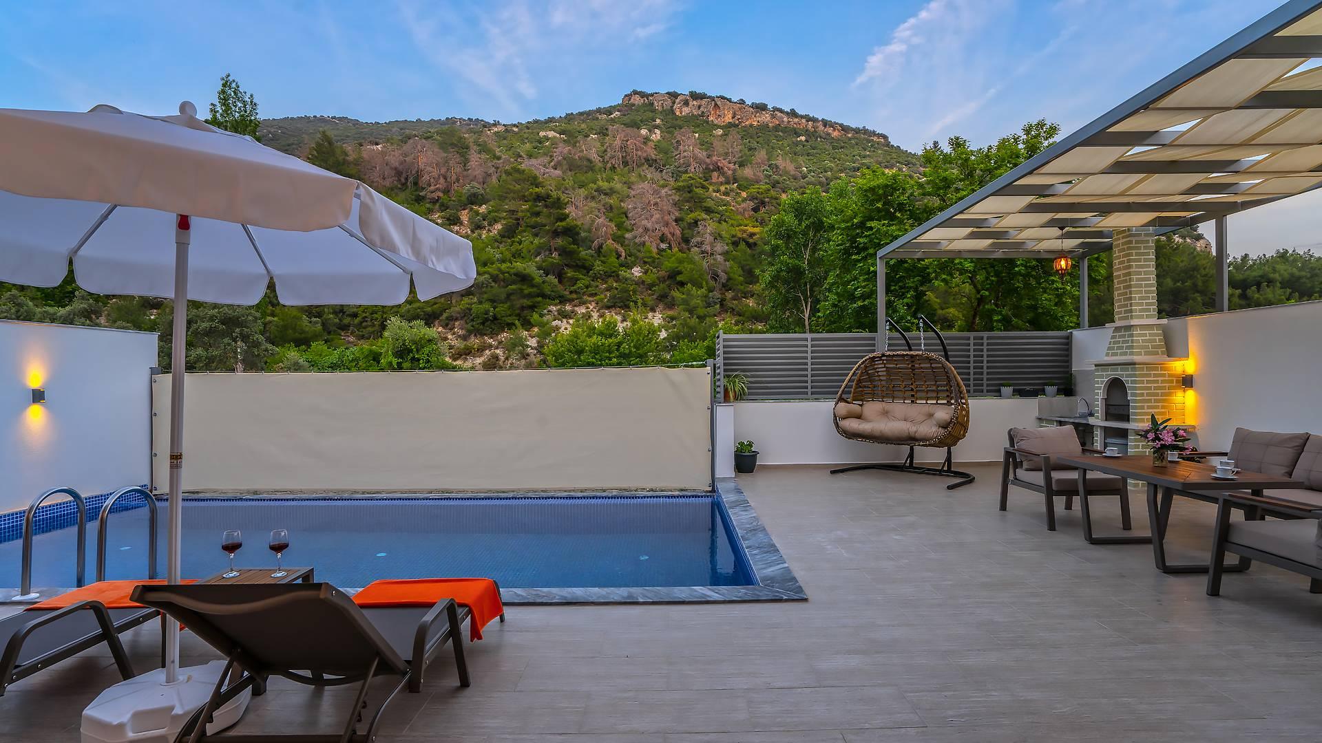 Kaş İslamlar'da Balayı Çiftlerine Uygun, Özel Havuzlu, Jakuzili Villa-43837