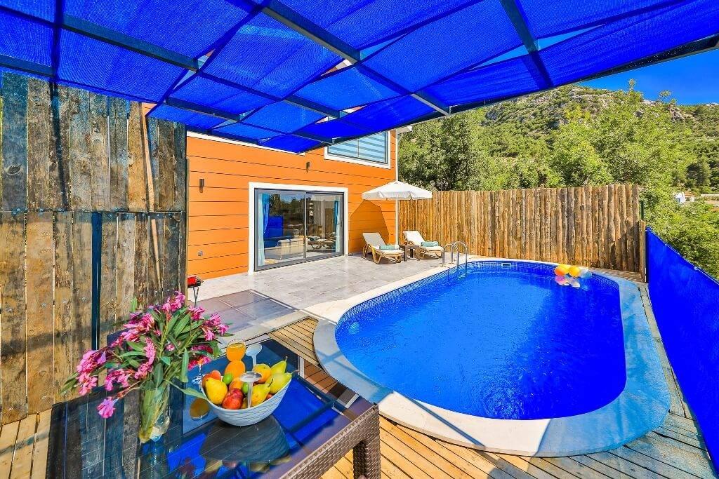 Kaş İslamlar'da Eşsiz Doğa Manzaralı, Özel Havuzlu, Balayı Villası-35140