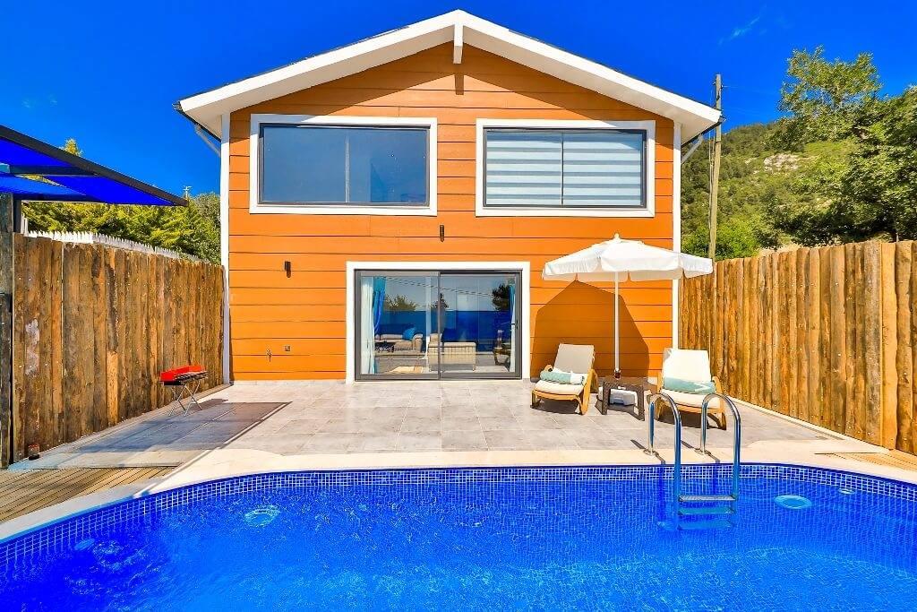 Kaş İslamlar'da Eşsiz Doğa Manzaralı, Özel Havuzlu, Balayı Villası-35140