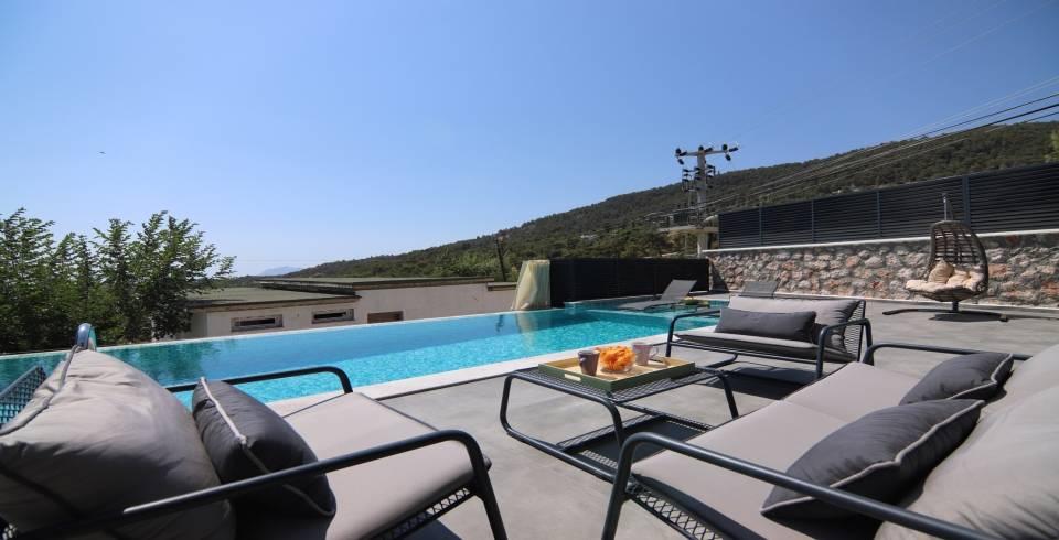 Kaş İslamlar'da Balayı Çiftlerine Uygun, Özel Havuzlu, Konforlu Villa-39786