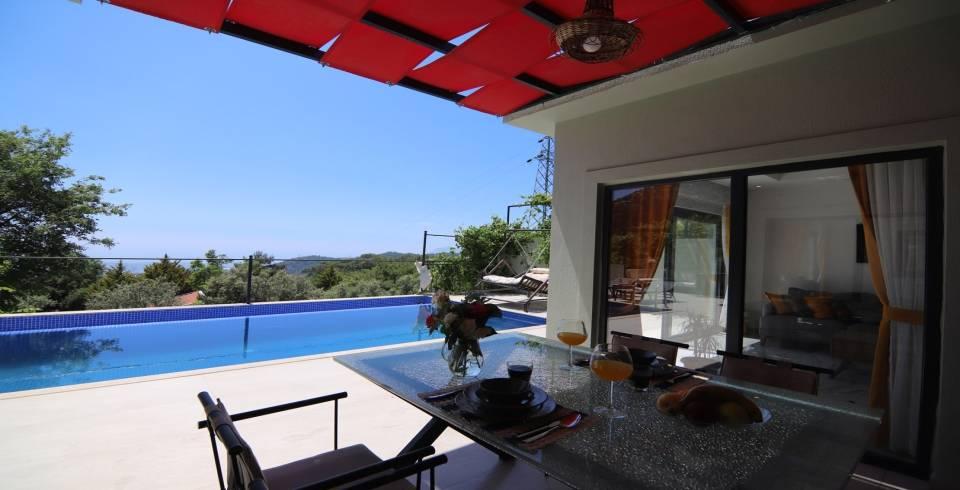 Kaş İslamlar'da Orman Manzaralı, Özel Havuzlu, Nezih Villa-40314