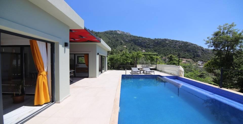Kaş İslamlar'da Orman Manzaralı, Özel Havuzlu, Nezih Villa-40314