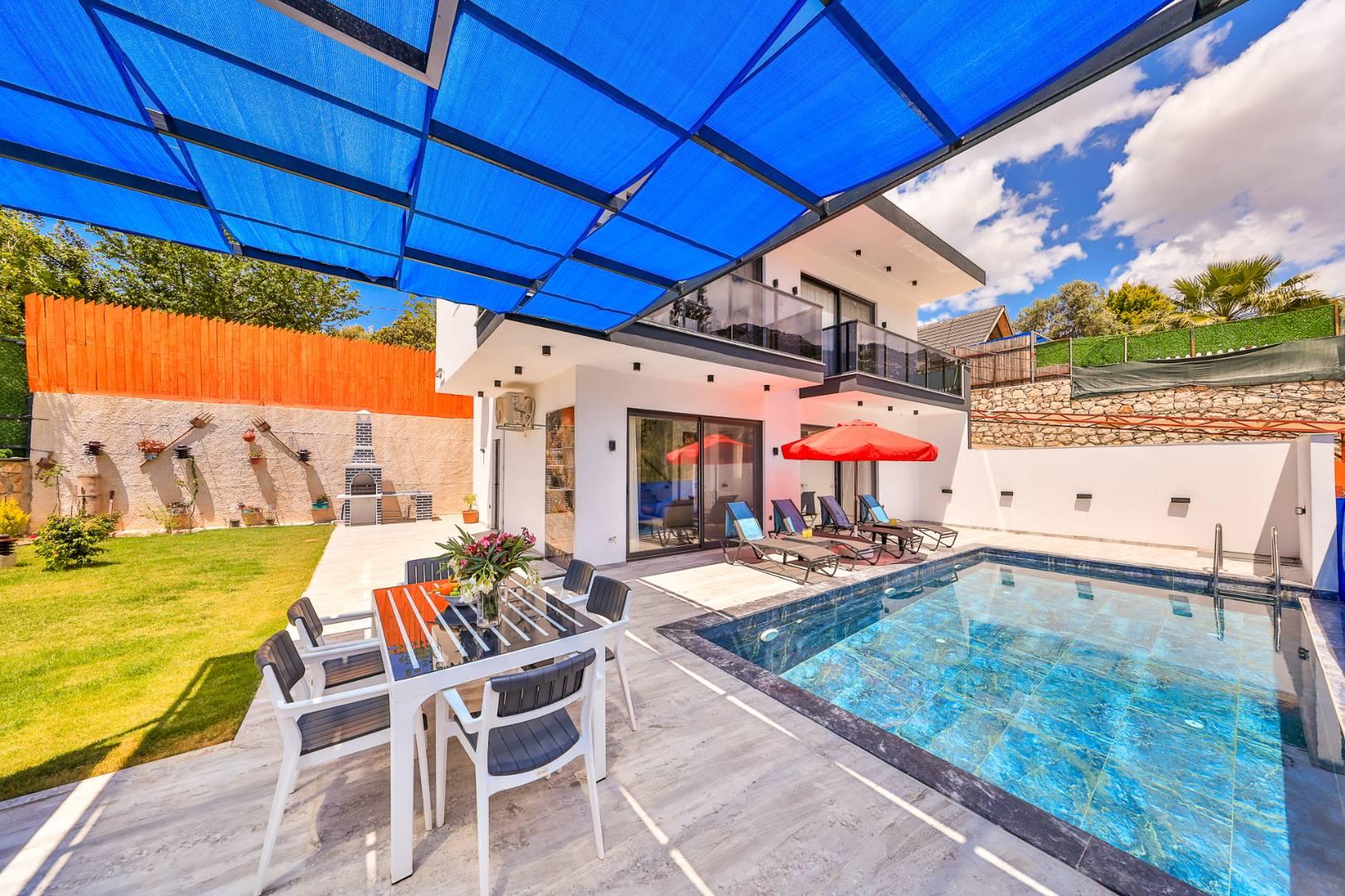 Kaş İslamlar'da Çekirdek Ailelere Uygun, Özel Havuzlu, 2+1 Villa-43814