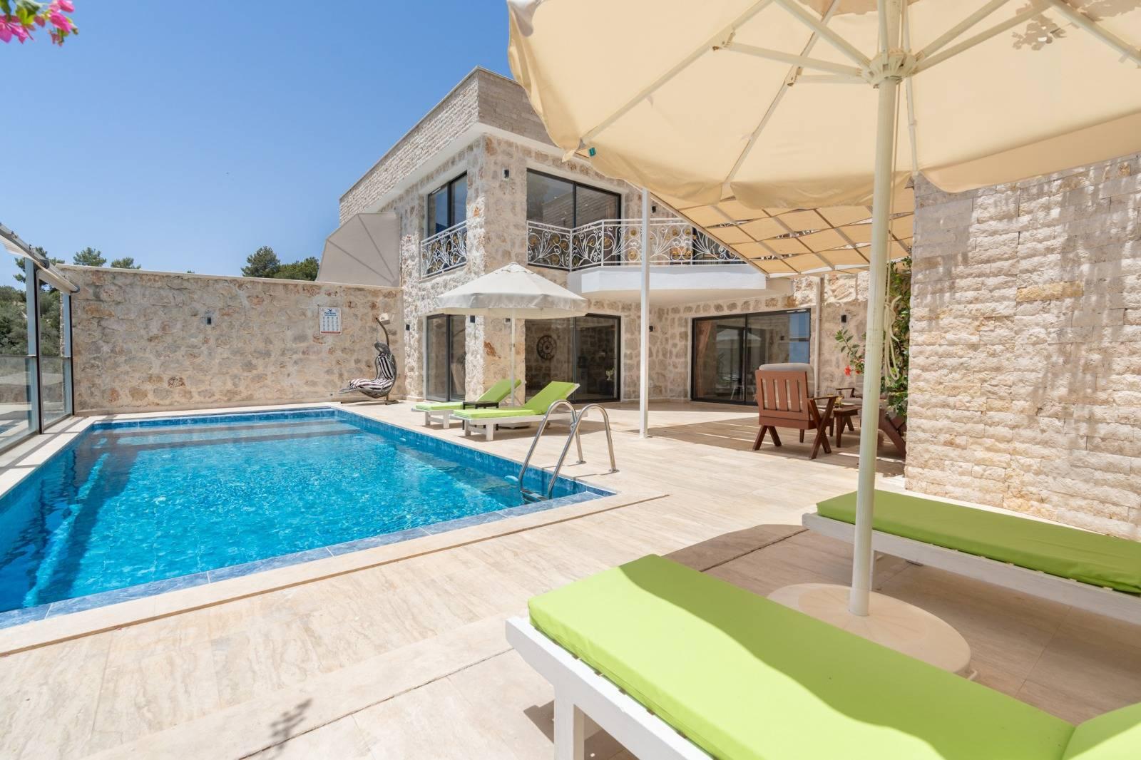 Kaş İslamlar'da Çekirdek Ailelere Uygun, Özel Havuzlu, İkiz Villa-43839