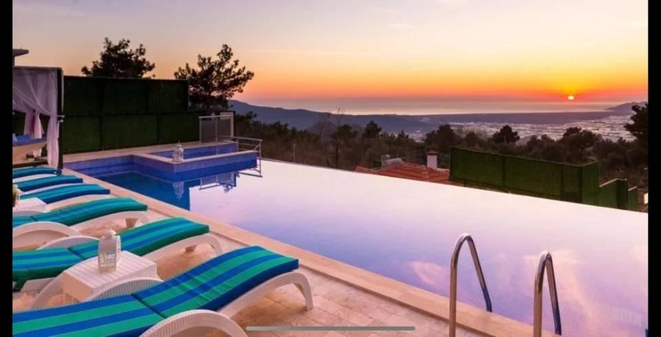 Kaş İslamlar'da Deniz Manzaralı, Özel Havuzlu, 6 Kişilik Villa-39989