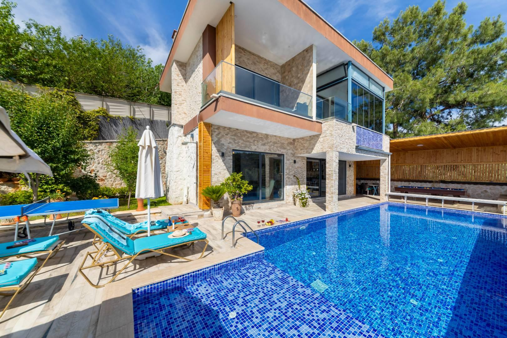 Kaş Üzümlü'de Muhteşem Doğa İçinde, Özel Havuzlu, 4 Kişilik Villa-36667