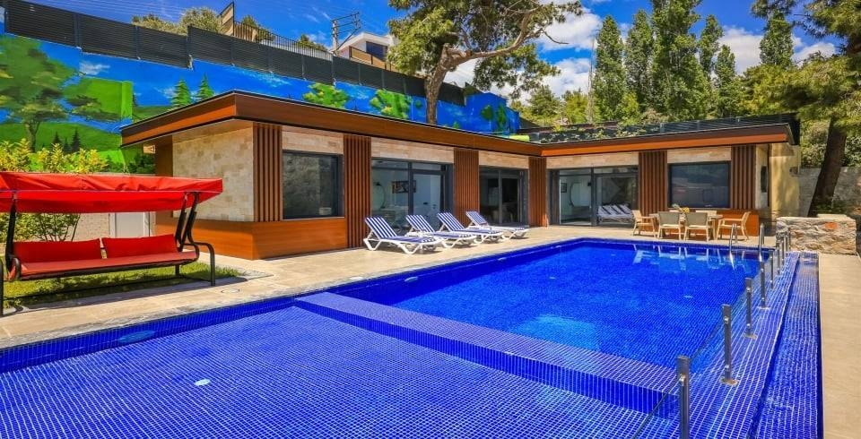 Kaş İslamlar'da Doğa Manzaralı, Özel Havuzlu, 4 Kişilik Villa
