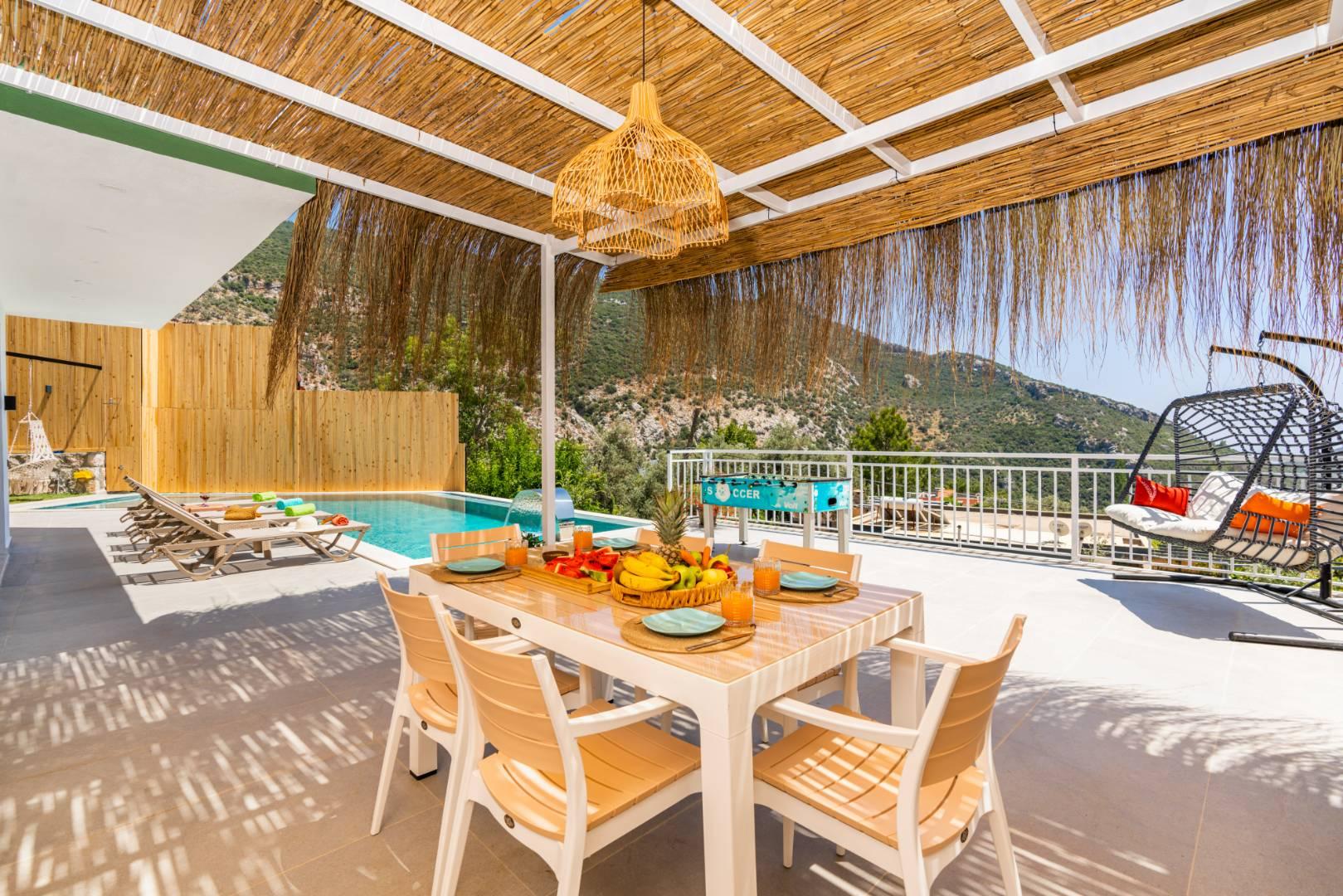 Kaş İslamlar'da Doğa Manzaralı, Özel Havuzlu, Konforlu Villa-43826