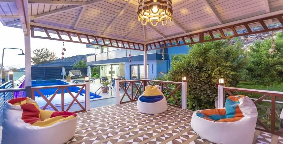 Kaş İslamlar'da Enfes Deniz Manzaralı, Özel Havuzlu, 2+1 Şık Villa-39837