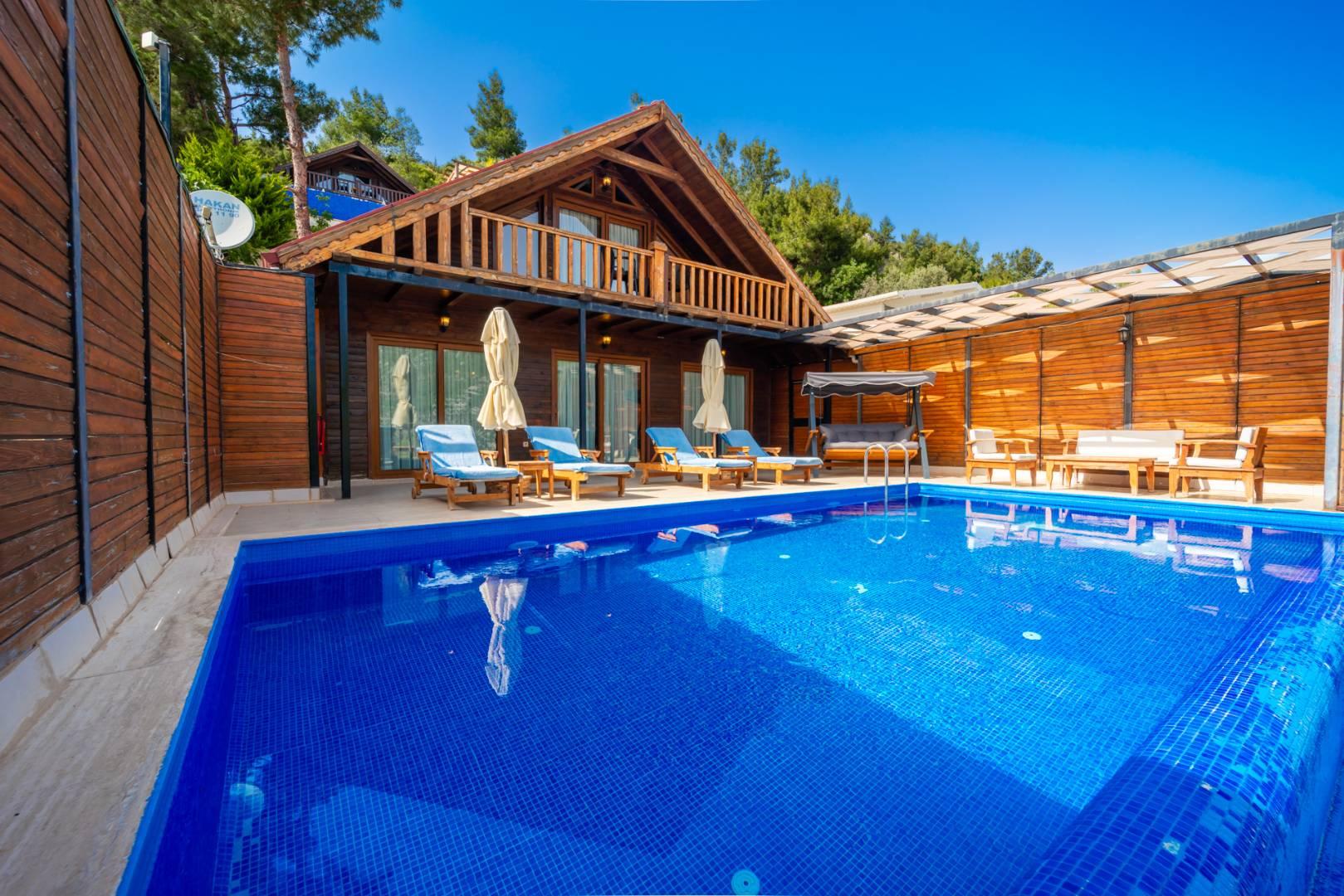 Kaş İslamlar'da Enfes Doğa Manzaralı, Özel Havuzlu, 2+1 Bungalov-43831