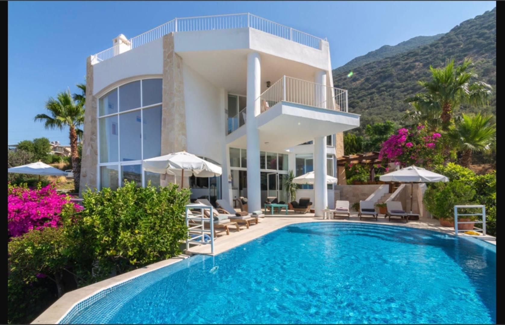 Kaş Kalkan'da Muhteşem Deniz Manzaralı, Özel Havuzlu, Konforlu Villa-42406