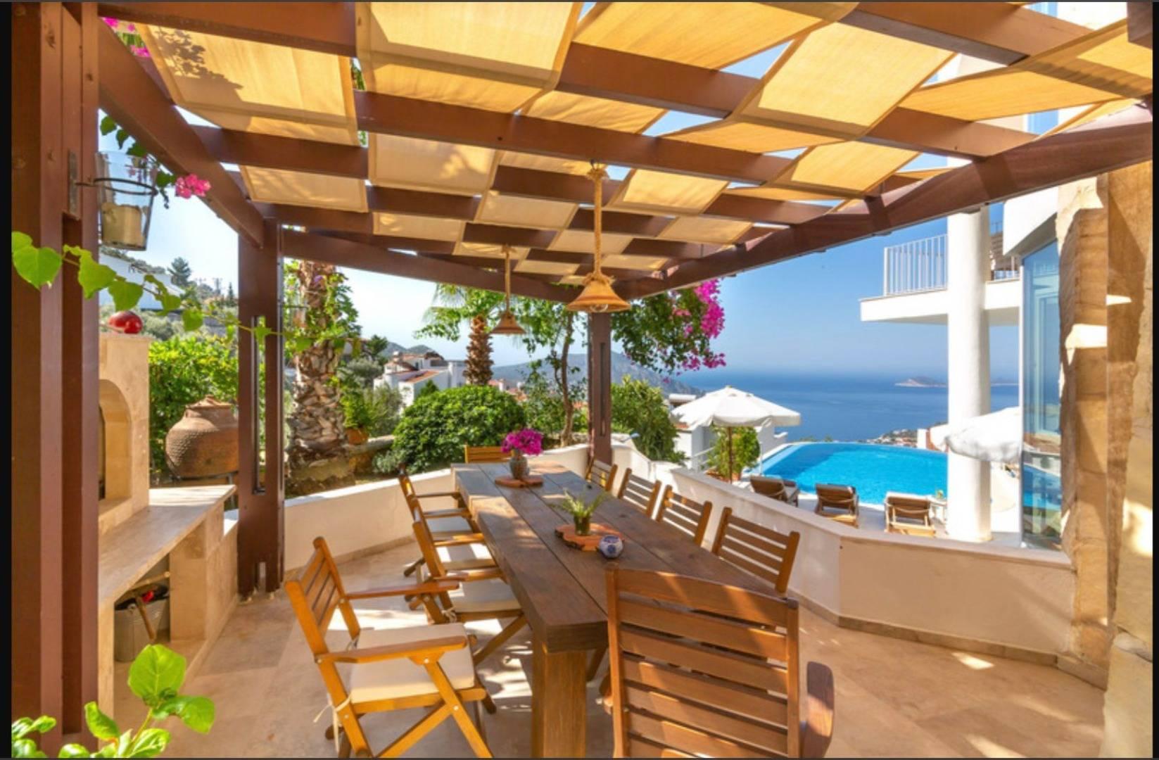 Kaş Kalkan'da Muhteşem Deniz Manzaralı, Özel Havuzlu, Konforlu Villa-42406