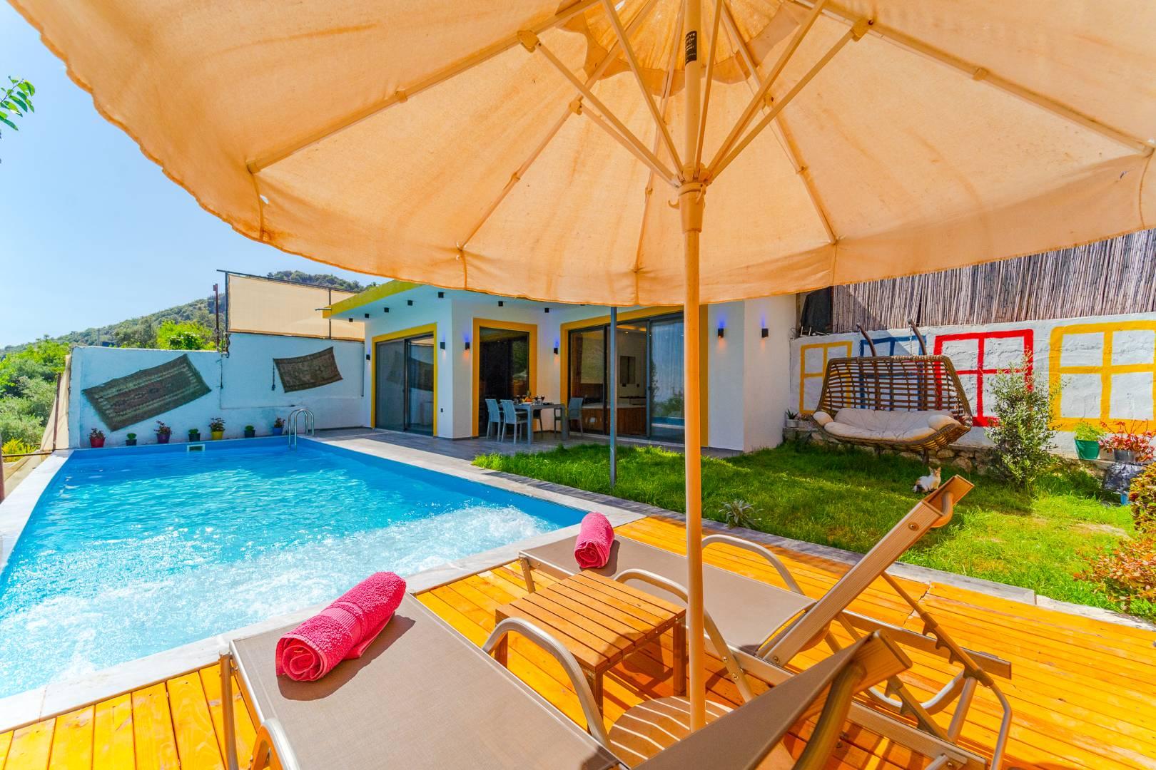 Kaş İslamlar'da Göz Alıcı Doğada, Özel Havuzlu, Kiralık Villa-43688