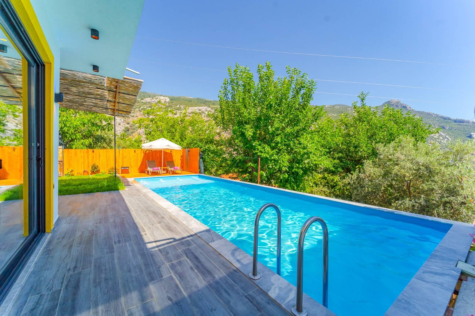 Kaş İslamlar'da Göz Alıcı Doğada, Özel Havuzlu, Kiralık Villa-43688