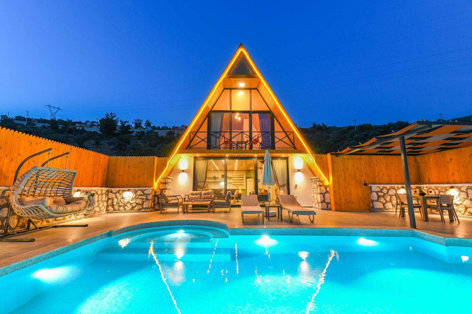 Kaş İslamlar'da Muhteşem Doğada, Özel Havuzlu, Jakuzili Bungalov-42564