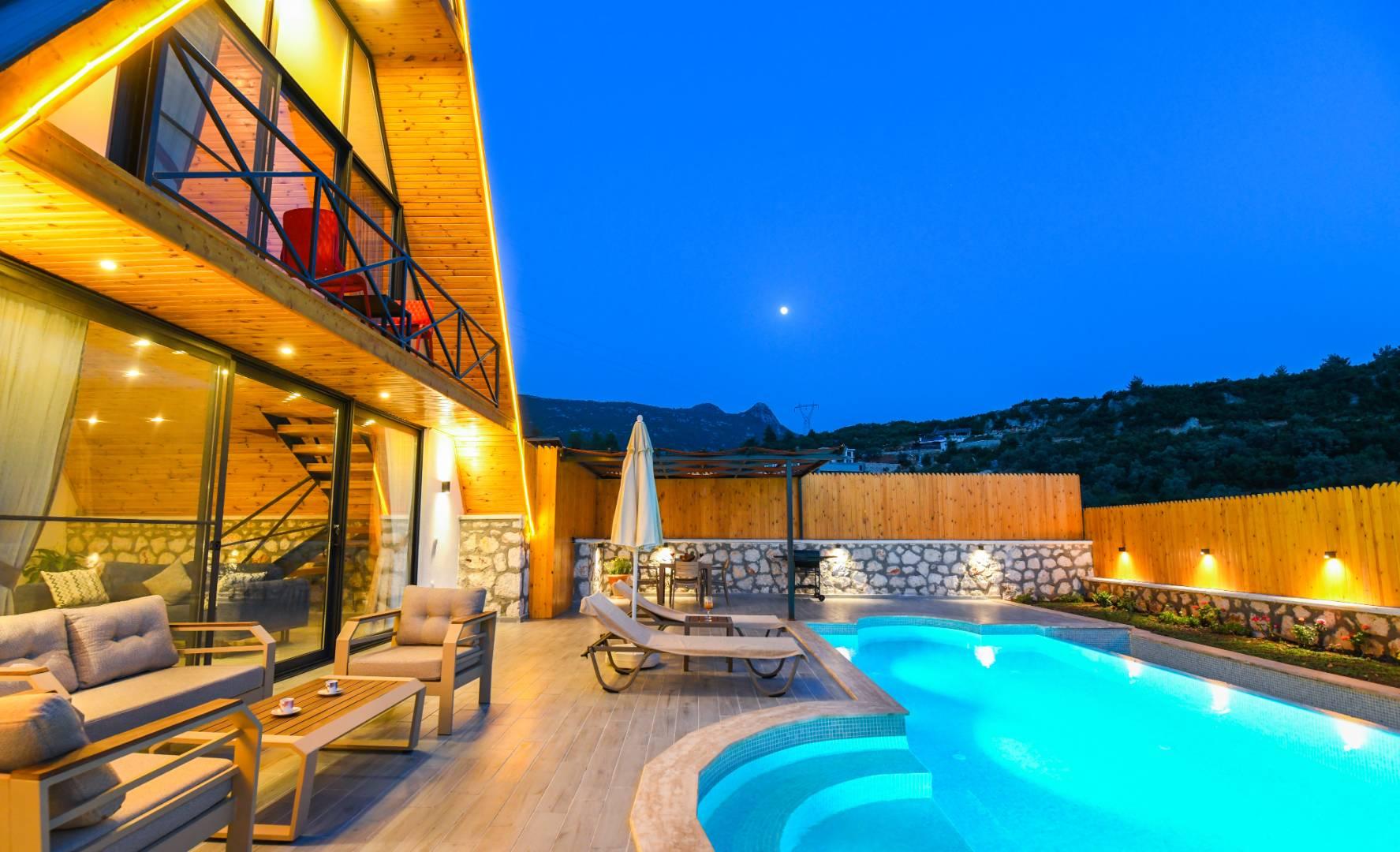 Kaş İslamlar'da Muhteşem Doğada, Özel Havuzlu, Jakuzili Bungalov-42564