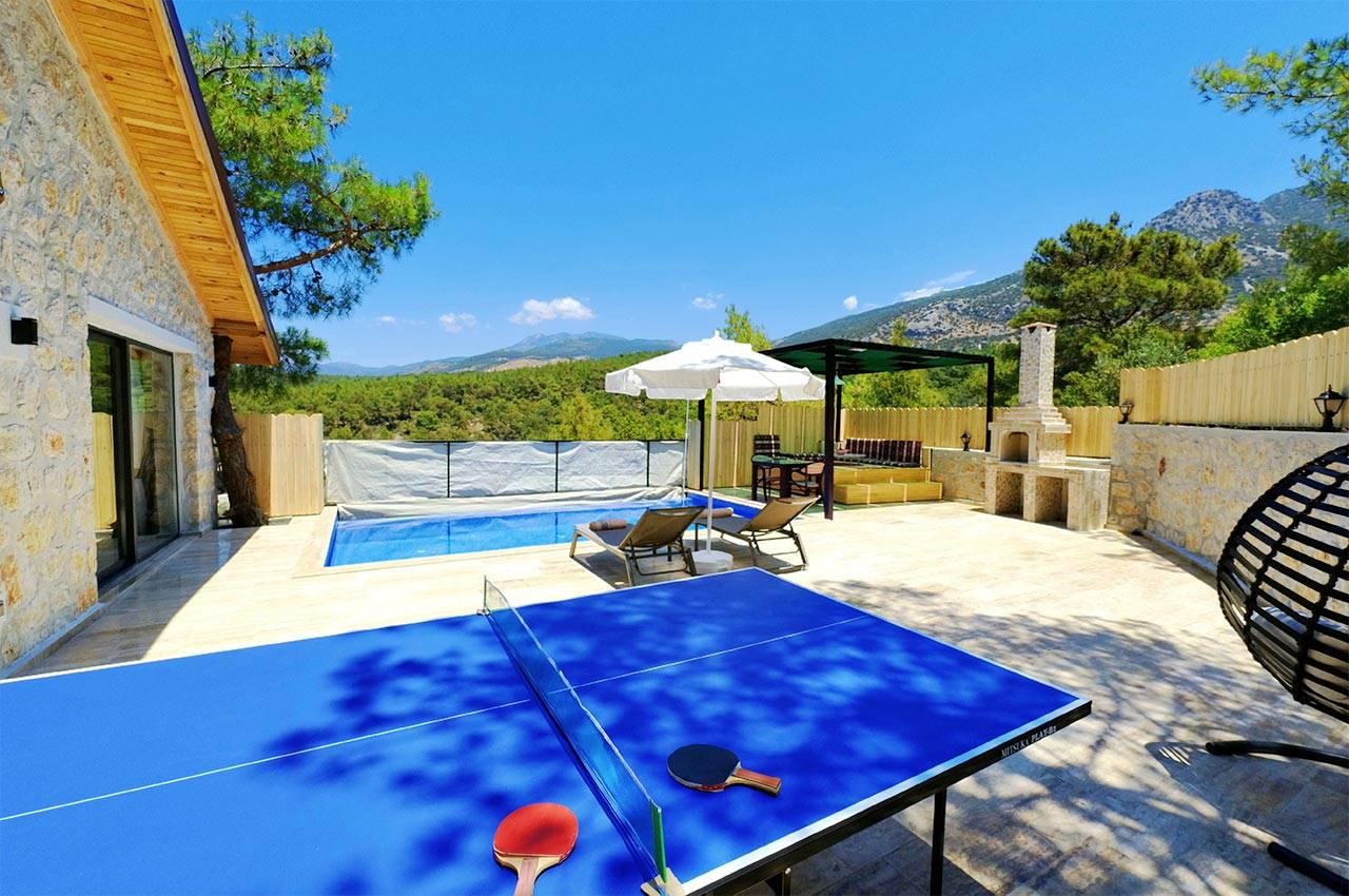 Kaş İslamlar'da Otantik Tasarımlı, Özel Havuzlu, Balayı Villası-41574