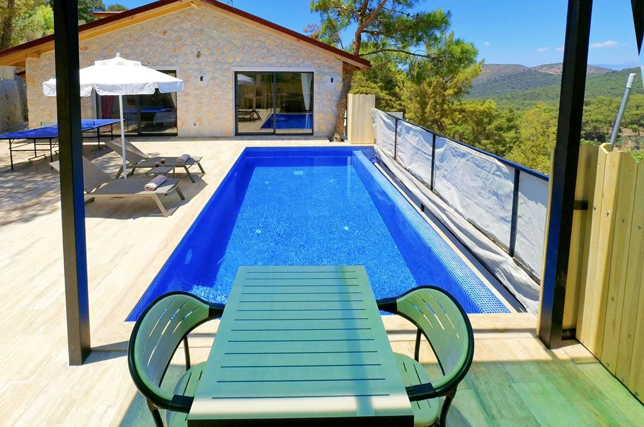 Kaş İslamlar'da Otantik Tasarımlı, Özel Havuzlu, Balayı Villası-41574