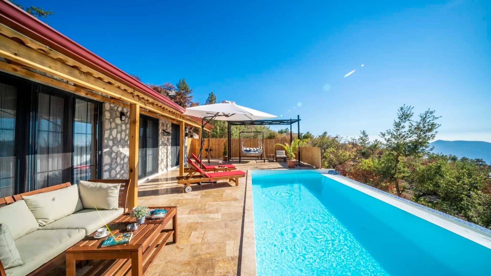 Kaş İslamlar'da Sakin Doğada, Özel Havuzlu, Balayı Villası-42325