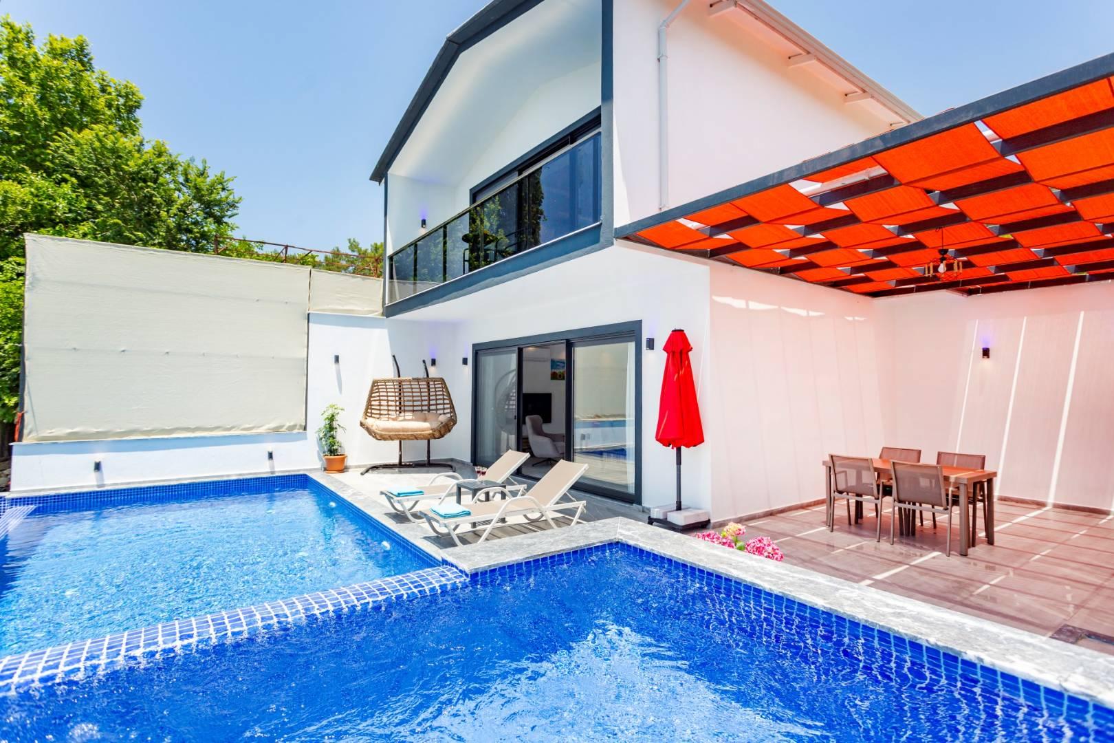 Kaş İslamlar'da Sakin Konumda, Özel Havuzlu, Jakuzili, Balayı Villası-41200