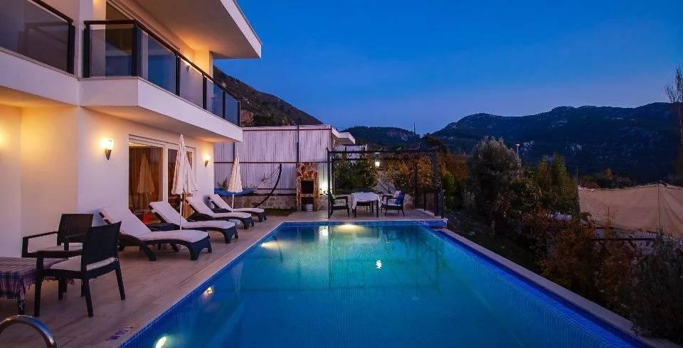 Kaş İslamlar'da Sakin Konumda, Özel Havuzlu, Jakuzili, Ferah Villa-39788