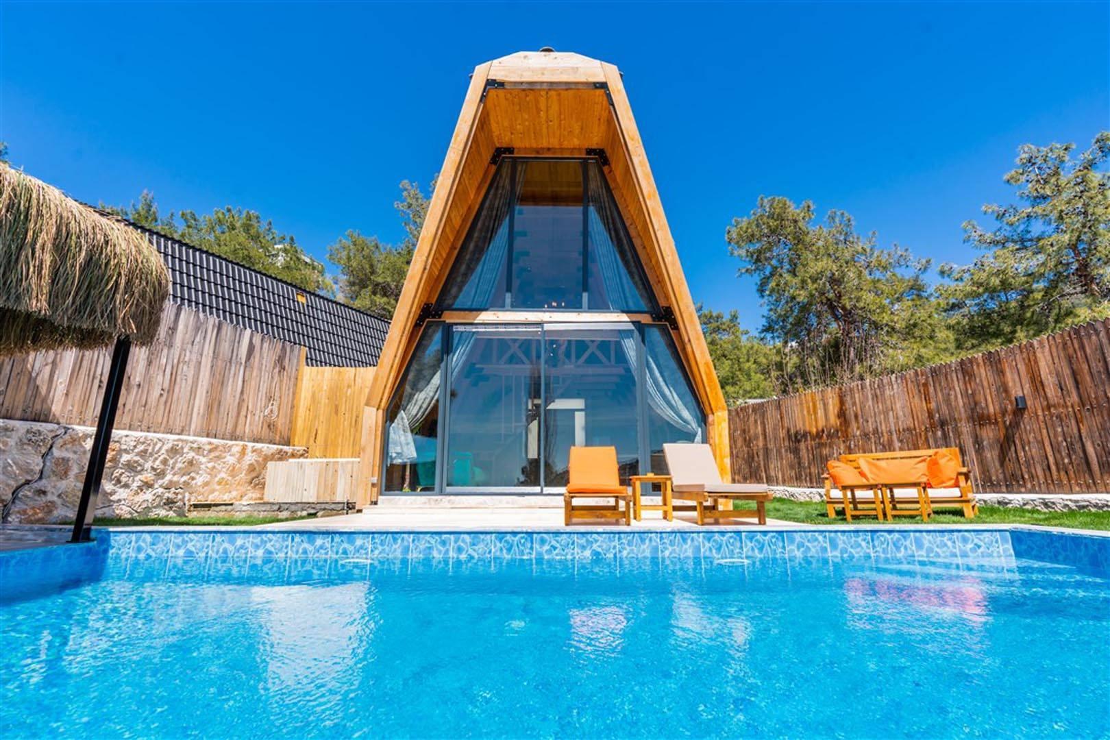 Kaş İslamlar'da Yeşillikler İçerisinde, Özel Havuzlu, Balayı Villası-41729