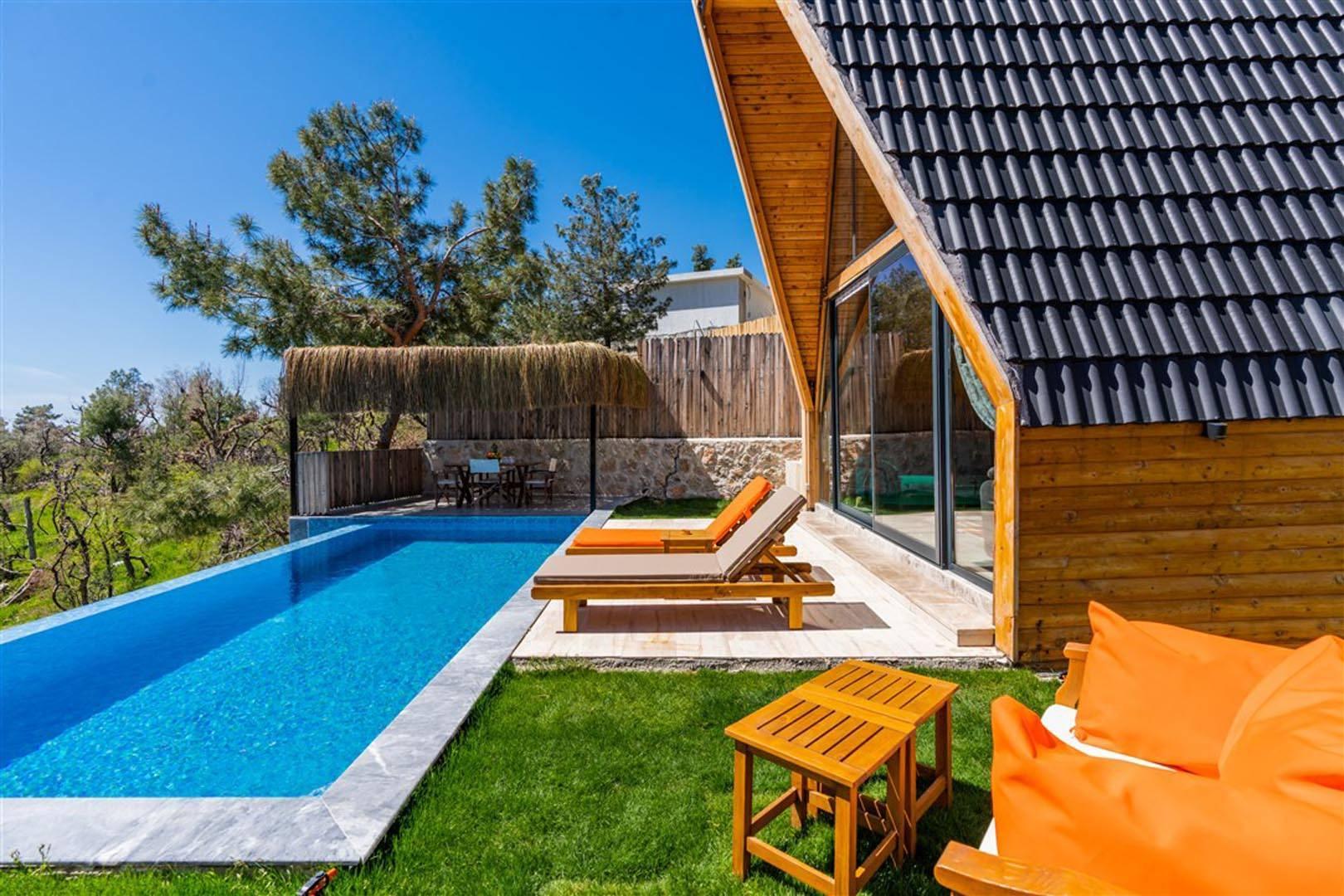 Kaş İslamlar'da Yeşillikler İçerisinde, Özel Havuzlu, Balayı Villası-41729