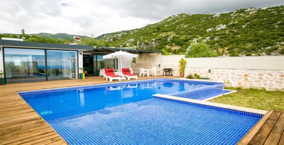 Kaş İslamlar'da Yeşillikler İle Dolu Doğada, Özel Havuzlu, Şık Villa-41645