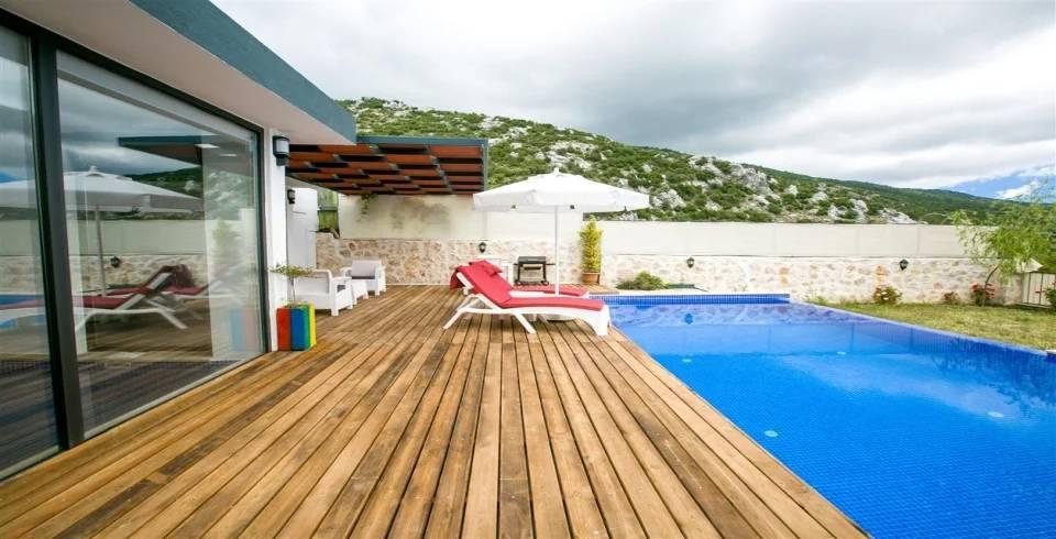 Kaş İslamlar'da Yeşillikler İle Dolu Doğada, Özel Havuzlu, Şık Villa-41645