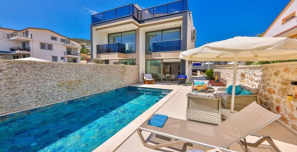 Kaş Kalkan'da Balayı Çiftlerine Uygun, Özel Havuzlu, Şık Villa-39556
