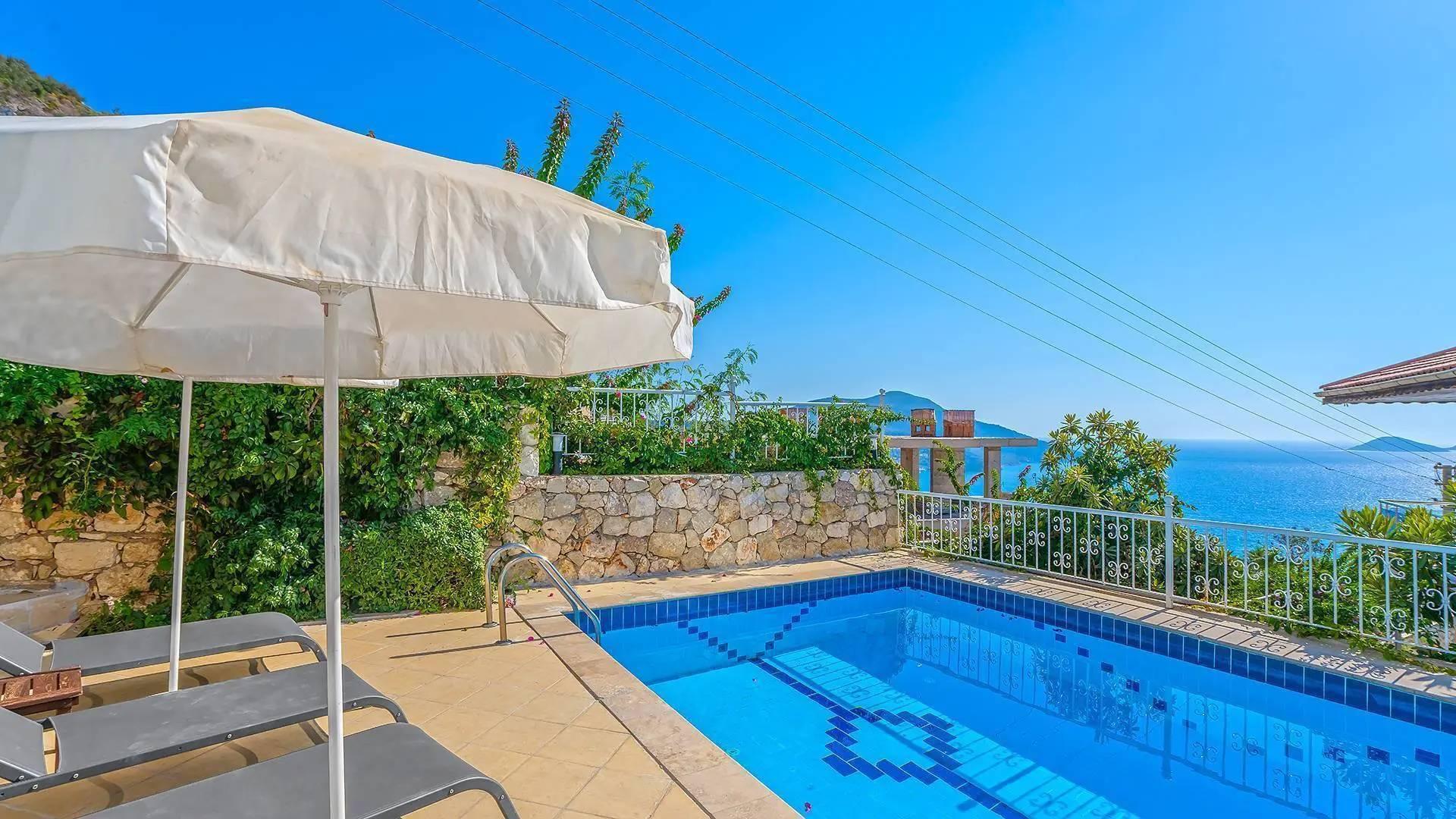 Kaş Kalkan'da Deniz Manzaralı, Özel Havuzlu, Konforlu Villa-43142
