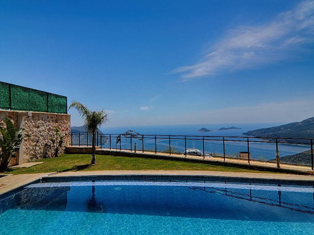 Kaş Kalkan'da Doğa ve Deniz Manzaralı, Özel Havuzlu, Modern Villa-35291